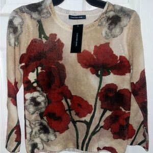 Samantha Sung cashmere sweater.Garden pullover .Size S.NWT